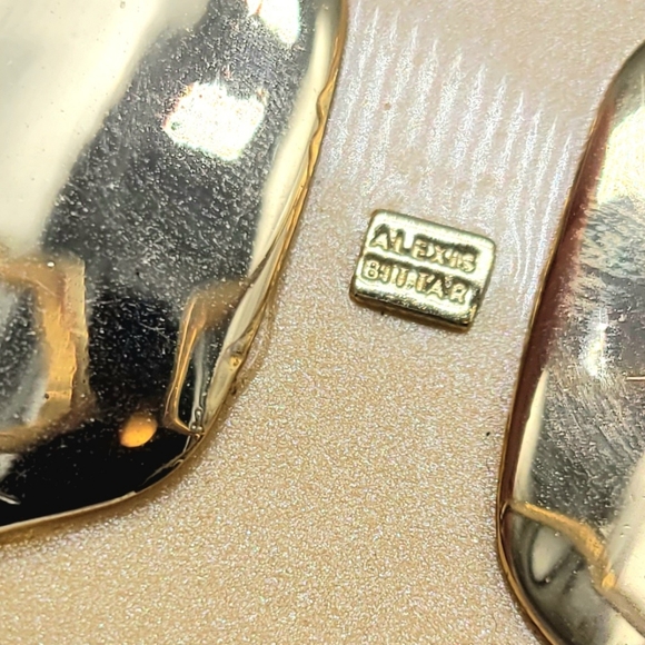 Alexis Bittar Phoenix Deco Gold Lucite Swarovski Crystal + Turquoise Cuff - Picture 13 of 14